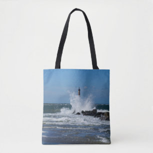 Morris Lighthouse Splash Tote Bag