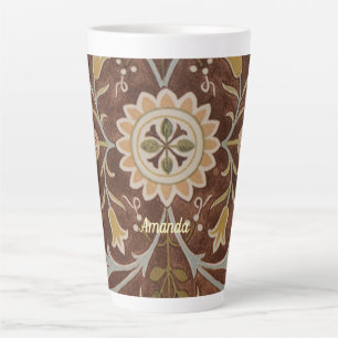 Morris Little Flower Art Nouveau Detail Latte Mug