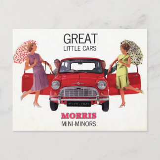 Morris Mini Minor 1963 Postcard