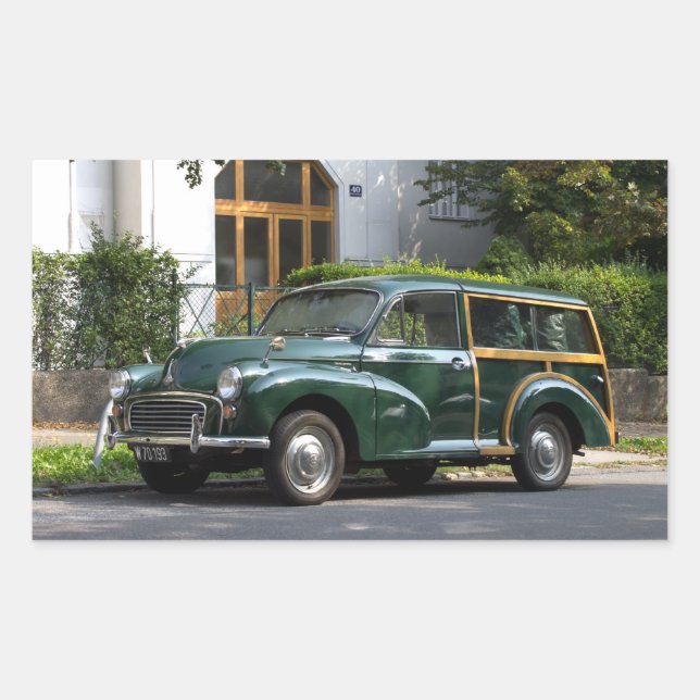 Morris Minor 1000 Traveller Rectangular Sticker (Front)