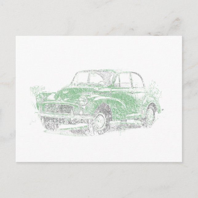 Morris Minor (Biro) Postcard (Front)