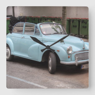 Morris Minor Convertible Tourer Square Wall Clock
