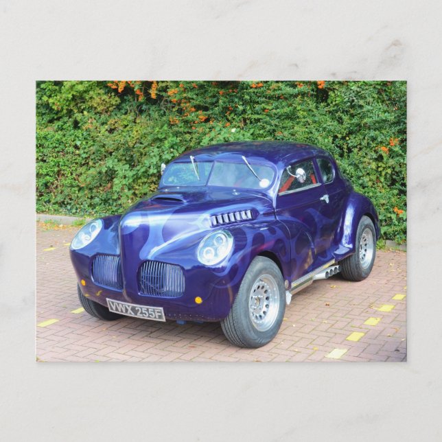Morris Minor Hot Rod Postcard (Front)