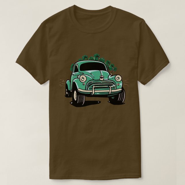 Morris Minor Monster Truck T-Shirt (Design Front)