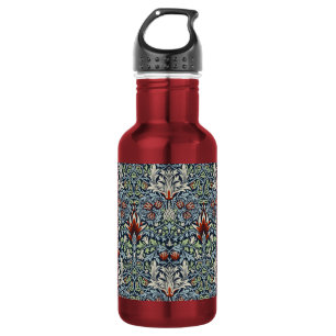 Morris Navy Blue Snakeshead Floral Wallpaper 532 Ml Water Bottle