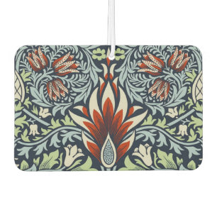 Morris Navy Blue Snakeshead Floral Wallpaper Car Air Freshener