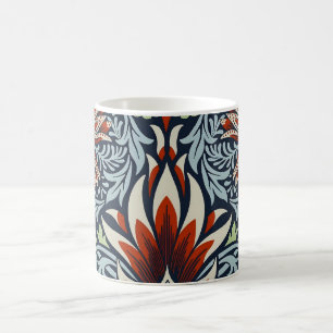 Morris Navy Blue Snakeshead Floral Wallpaper Coffee Mug