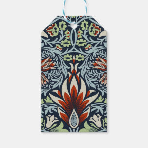 Morris Navy Blue Snakeshead Floral Wallpaper Gift Tags