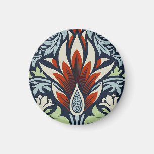 Morris Navy Blue Snakeshead Floral Wallpaper Magnet