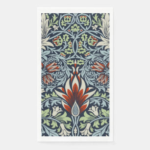 Morris Navy Blue Snakeshead Floral Wallpaper Napkin