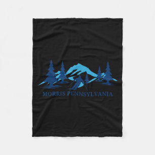 Morris pennsylvania ski resort skiing skier fleece blanket