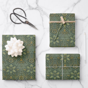 Morris Persian Elegance: The Ispahan Carpet Rug Wrapping Paper Sheet