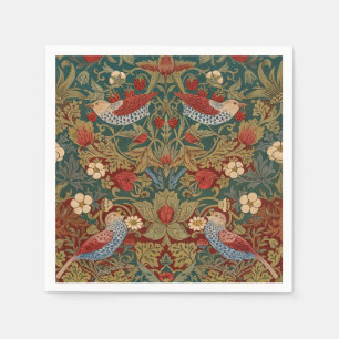 Morris - Strawberry Thief  #2 Floral Pattern  Napkin