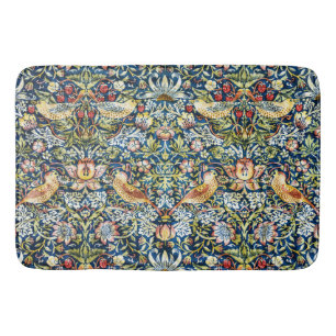 Morris - Strawberry Thief Bird & Floral Pattern Bath Mat