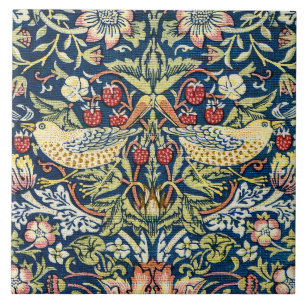 Morris - Strawberry Thief Bird & Floral Pattern Ceramic Tile