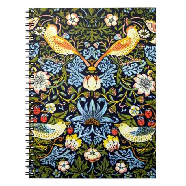 Morris - Strawberry Thief, famous pattern,  Notebook (Front)