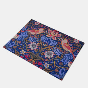 Morris Strawberry Thief Lavender Purple Rose Art Doormat