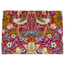 Morris Strawberry Thief Raspberry Red Lime Floral