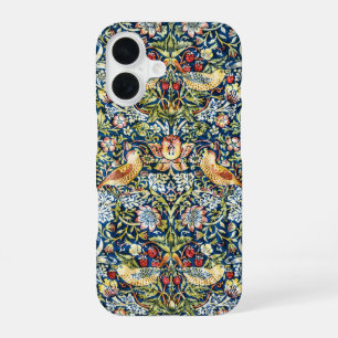 Morris Strawberry Thief Yellow Ivory Slate Blue iPhone 16 Case