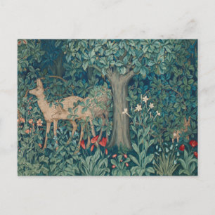 Morris Tapestry Deer Arts and Crafts Postcard