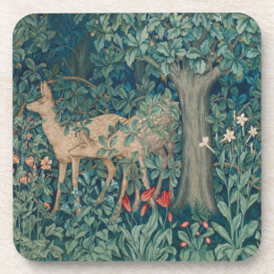 Morris Tapestry Forest Pair of Deer Coaster