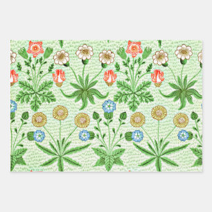 Morris: Three patterns: Blue Mallow, Fruit, Daisy Wrapping Paper Sheet