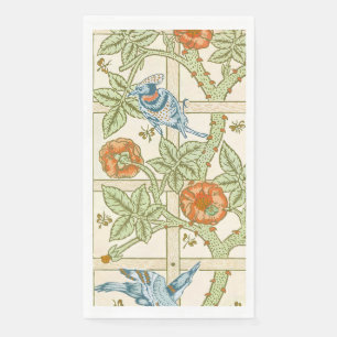 Morris' Trellis 1862 Vintage Flower & Bird Pattern Napkin
