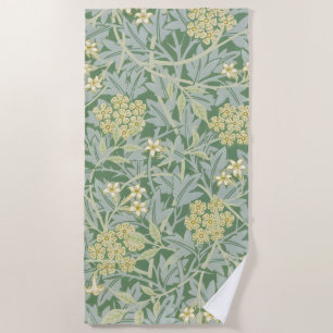 Morris Vine & Jasmine Garden Flower Classic Beach Towel