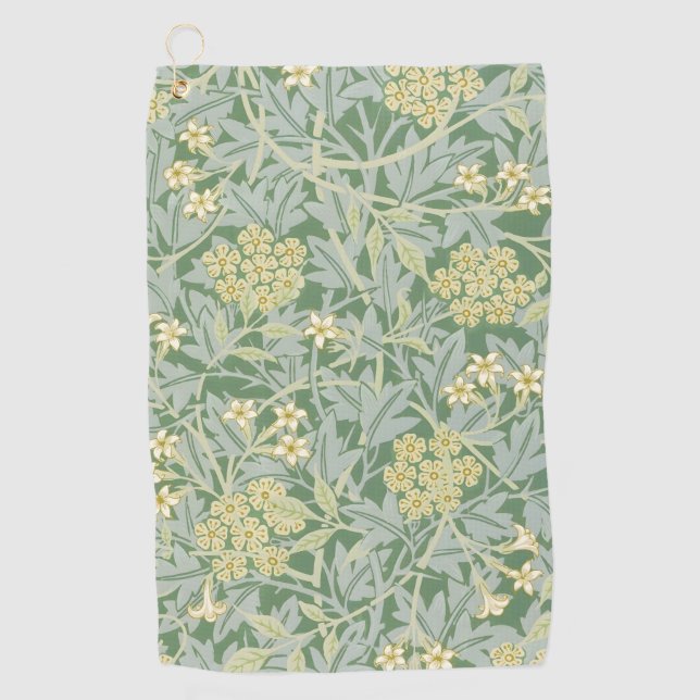 Morris Vine & Jasmine Garden Flower Classic Golf Towel (Front)