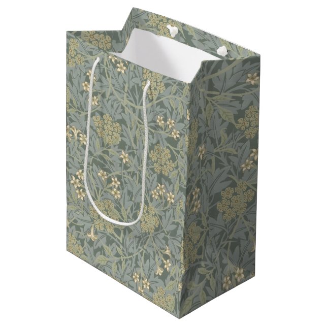 Morris Vine & Jasmine Garden Flower Classic Medium Gift Bag (Front Angled)