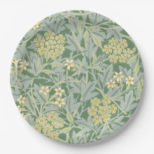 Morris Vine & Jasmine Garden Flower Classic Paper Plate