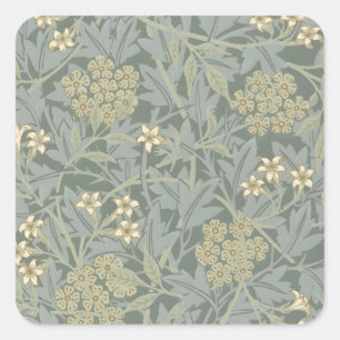 Morris Vine & Jasmine Garden Flower Classic Square Sticker
