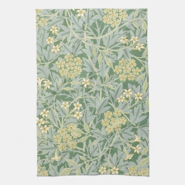 Morris Vine & Jasmine Garden Flower Classic Tea Towel (Vertical)
