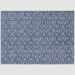 Morris Vintage 1882 Blue Background Flower Pattern Tissue Paper