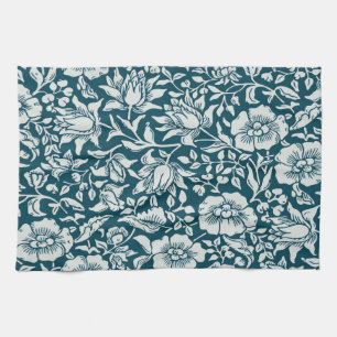Morris Vintage Blue & White Floral Pattern Tea Towel