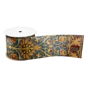 Morris Vintage Holland Park carpet Pattern Satin Ribbon