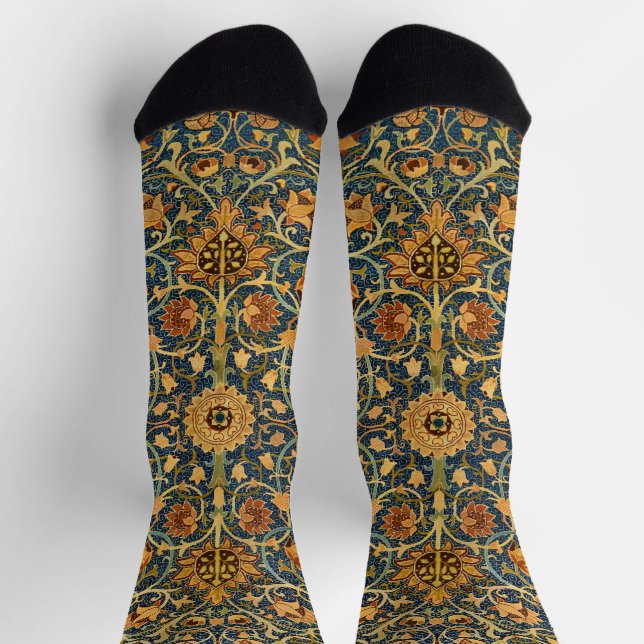 Morris  Vintage Holland Park carpet Pattern Socks (Top)
