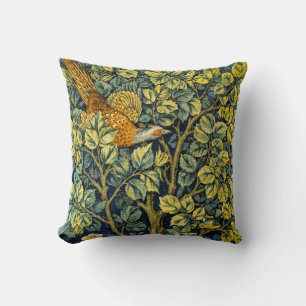 Morris Vintage Pheasant squirrel & Flower Pattern Cushion