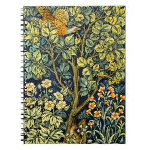Morris Vintage Pheasant squirrel & Flower Pattern Notebook