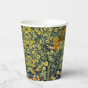 Morris Vintage Pheasant squirrel & Flower Pattern Paper Cups