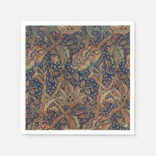 Morris vintage windrush embroidery Floral Pattern Napkin