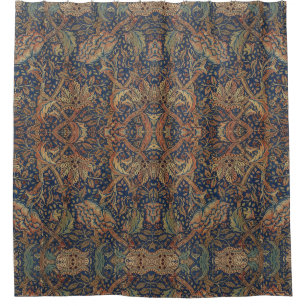 Morris vintage windrush embroidery Floral Pattern Shower Curtain