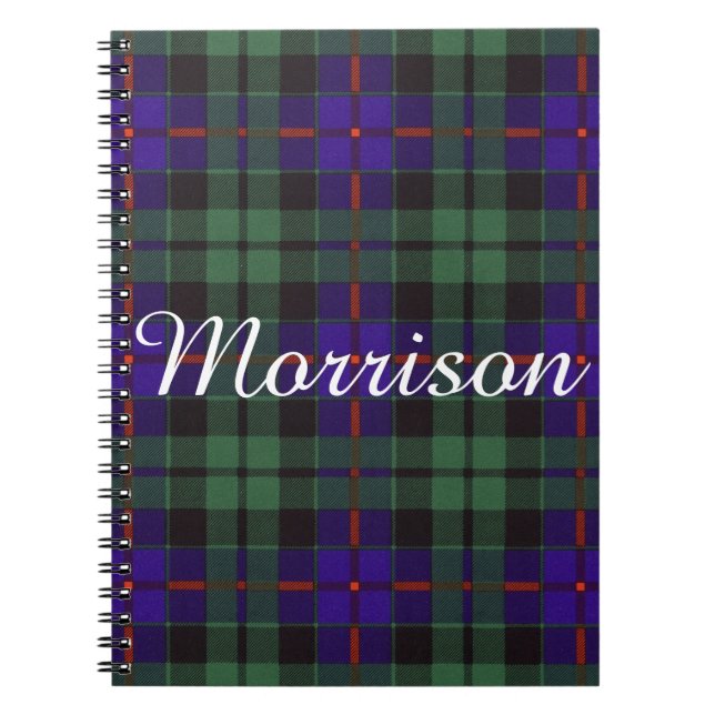 Morrison clan Plaid Scottish tartan Notebook (Front)