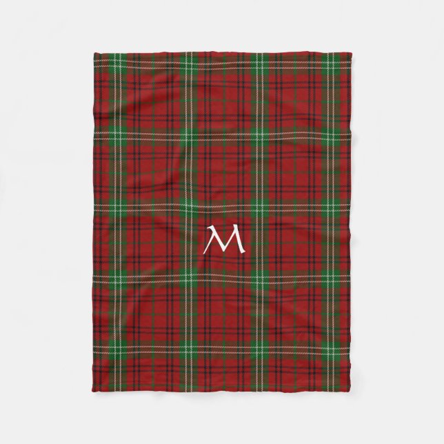 Morrison Clan Tartan Plaid Fleece Blanket (Front)