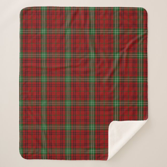 Morrison Tartan Plaid Sherpa Medium Fleece Blanket (Front)