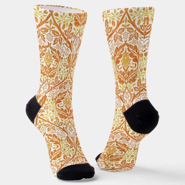 Morris's Golden Bough Foliage & Tendrils Pattern Socks (Angled)