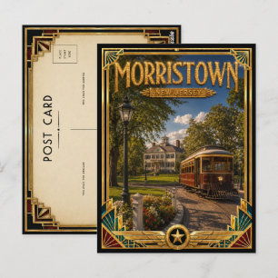 Morristown New Jersey Vintage Art Deco Golden Age Postcard