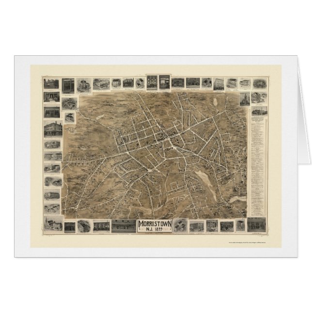 Morristown, NJ Panoramic Map - 1899 (Front Horizontal)