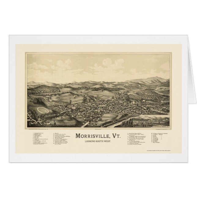 Morrisville, VT Panoramic Map - 1889 (Front Horizontal)