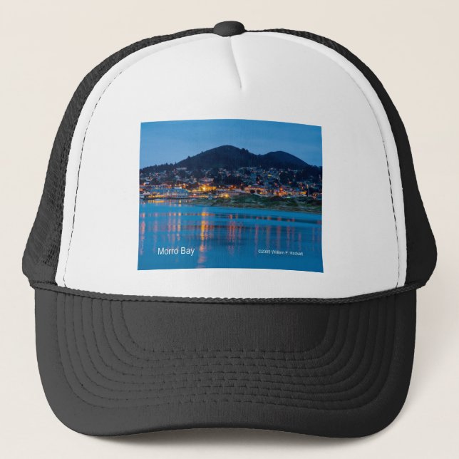 Morro Bay After Dark California Products Trucker Hat (Front)